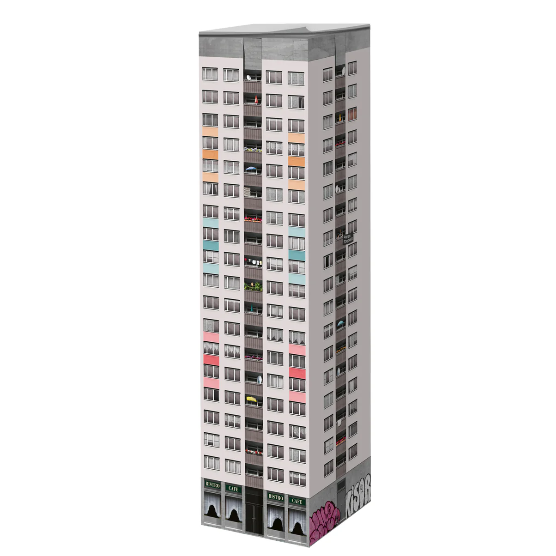 Paperscraper® : Plattenbau Berlin